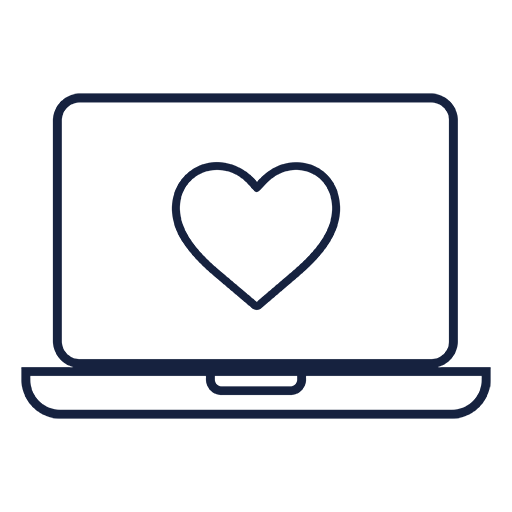 (Laptop with heart Icon)